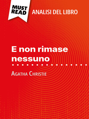 cover image of E non rimase nessuno di Agatha Christie (Analisi del libro)